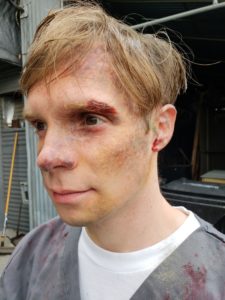 sfx, fx, fxmakeup, bruising, character makeup, vr, vr video, the interrogation