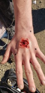 fx makeup, sfx, prosthetic, exit wound